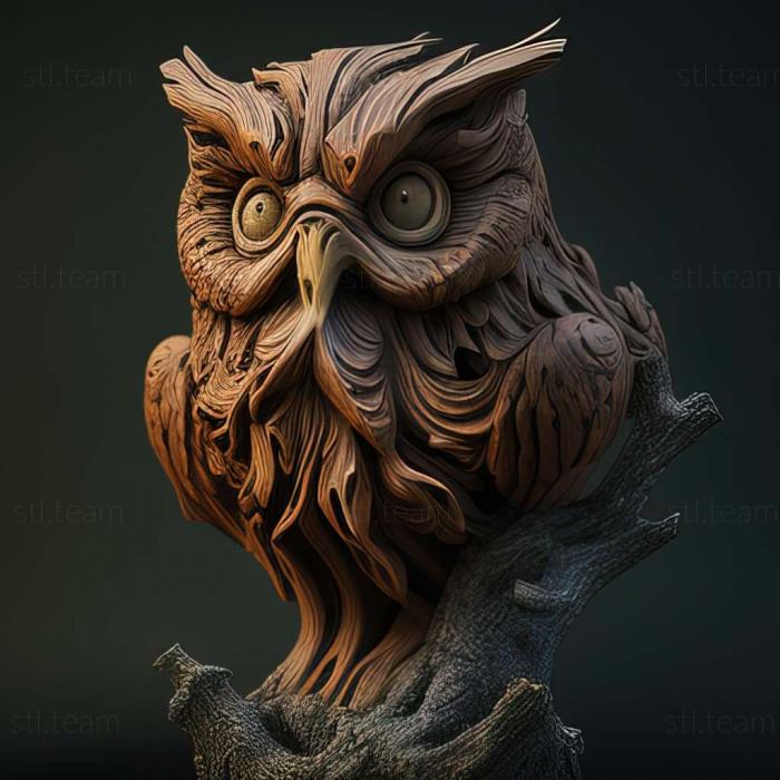 3D model Otus mayottensis (STL)